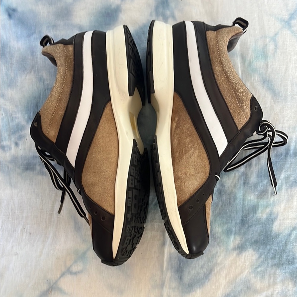 Bally Acandi Suede/Leather Trainers Brown Tan White Sneakers Size 6.5 EU 36.5 - Picture 5 of 11